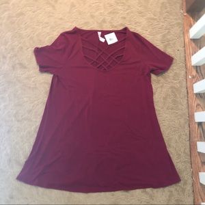NWT Cross neck tunic